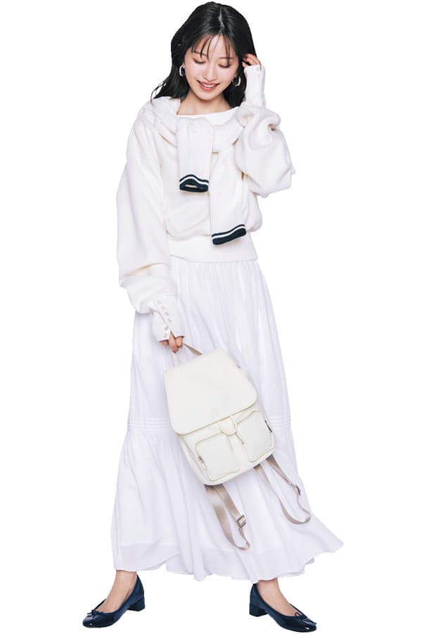 大人カジュアルな白コーデ