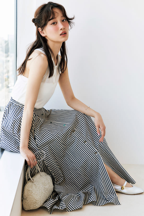 進化形メリージェーン で大人のかわいげをプラス!『透け素材やカットワーク、ビジューなど、着こなしのアクセントになるようなデザインの進化形メリージェーンが今季大豊作! 人気継続中の乙女シューズが今夏さらに大活躍な予感♡』